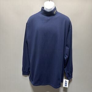 Vintage St Louis Rams NFL CSA Size XL Blue Mock Turtleneck NWT Yr 2000 Made USA